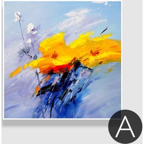 Modern Handmade Abstract Flower Art Canvas Oil Painting Decoration Wall Home Living Room Decor Artwork on Canvas For Sale