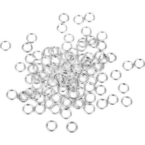 SPMART Iron Lingerie Adjustable Sewing Bra Round Rings Buckles 6mm 100Pcs Silver