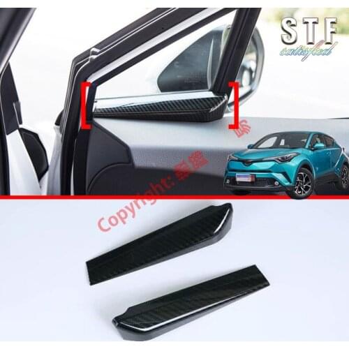 Carbon Fiber Style Interior A Pillar Cover Trim For Toyota C-HR CHR 2017 2018 2019