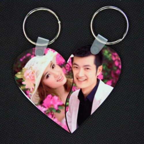 Sublimation blank key chains heart mdf keychain heart transfer printing consumables for Valentines Day 10pcs/lot new styles