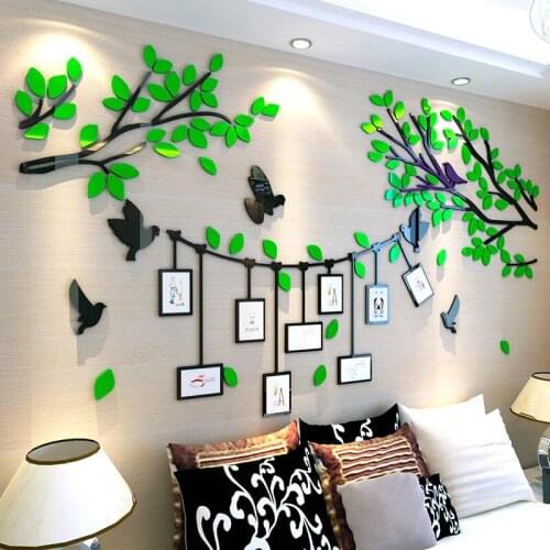Bedroom bedside decoration acrylic wall sticker 3D stereo photo wall picture frame sticker sofa background wall room sticker