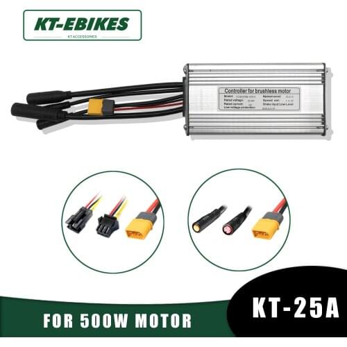 KT Ebike Controller 48V 25A 500W 750W Waterproof Brushless Light ebike Kunteng kt LCD Controller for Electric Bicycle Bike Kit