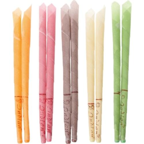 10Pcs Ear Wax Cleaner Removal Indian Coning Fragrance Ear Candles Healthy Care