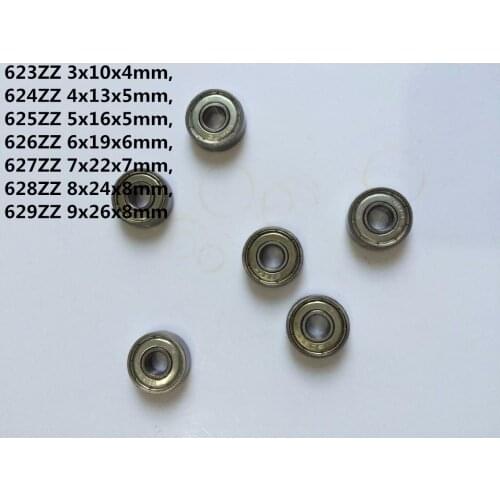 2-10pcs 623ZZ 624ZZ 625ZZ 626ZZ 627ZZ 628ZZ Metal Sealed Bearing Ball Bearings
