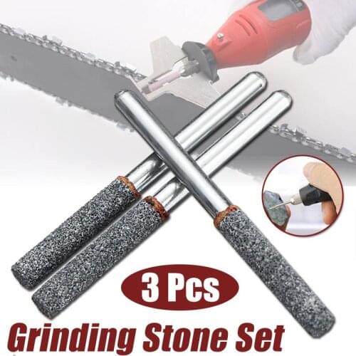 3pcs durable 5.5mm diamond cutting grinding head mounting point drill bit calf jade carving and polishing Dremel rotary tool