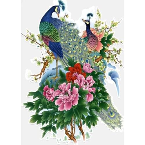 Car Stickers Decor Motorcycle Decals Coolest Peacock Decorative Accessories Creative Sunscreen Waterproof PVC,18cm*13cm