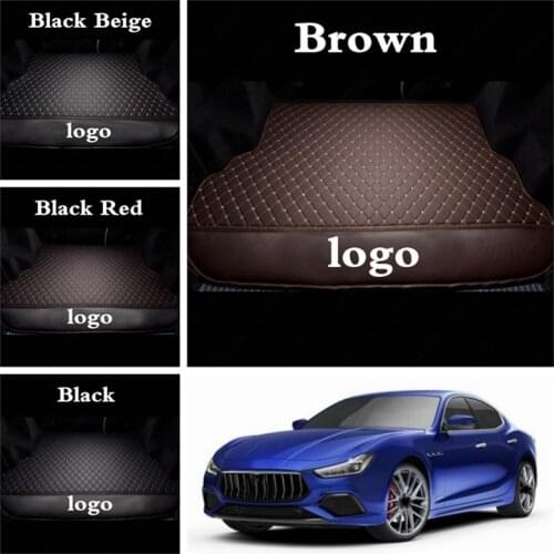 Car 3D Rear Boot Mats Cargo Liners for Maserati Ghibli Levante Quattroporte GranTurismo Auto Suvs Trunk Protector Tray with Logo