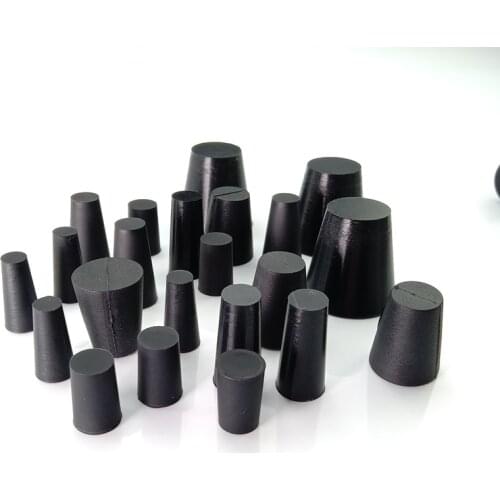 Black Stoppers Sealing End Cover Caps /High Temp Bungs /Conical Silicone Rubber Plug /Flask Tapered Tube /Masking Hole Stopper