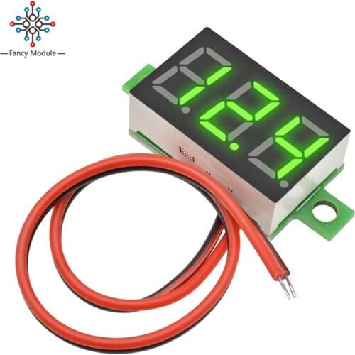 DC 4.7~32V 3-Digit Display Voltmeter 0.36 Inch Mini LED Digital Voltmeter Green Panel Voltage Meter