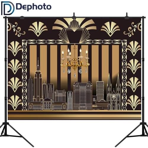 Dephoto Photography Backdrop The Great Gatsby Background Vintage Dance Birthday Wedding Party Decoration Photo Booth Banner