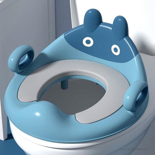 Baby Potty Training Seat with Soft Cushion Handle Backrest Portable Toilet Ring Kid Urinal Toilet Seat for Children Girls Boys