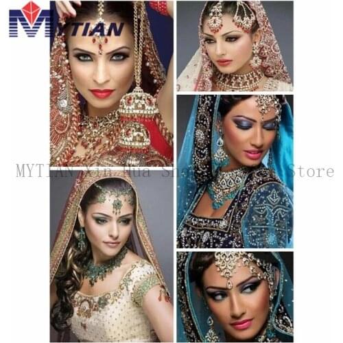 Egyptian Women Portrait Diamond Painting Kit Full Drill 5D Indians Beauty Mosaic Wall Sticker Rhinestone Art Diamond Embroidery