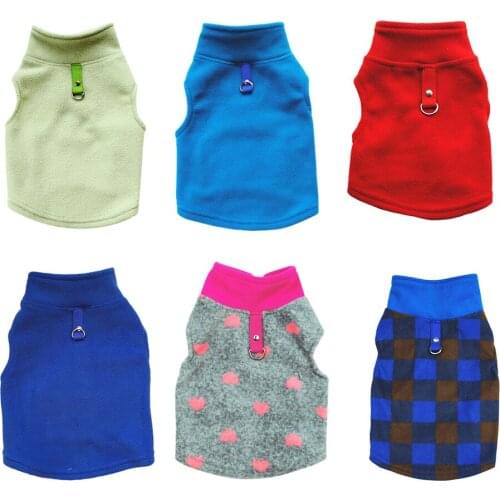 Dog Fleece Vest Sweater Winter Dog Clothes For Small Dogs Warm Pullover Fleece Dog Jacket Cat Clothing For Indoor and Outdoor