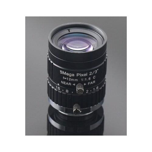 Focuafe 12mm Non distortion 5Megapixel C Mount Machine Vision Lens