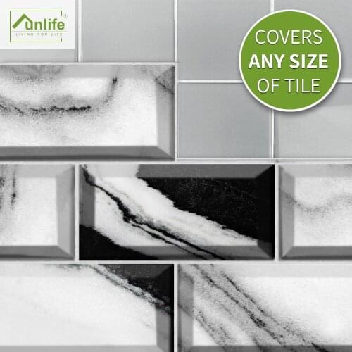 Funlife® Panda Marble Wall sticker Wallpaper Decorative Removable Eco-friendly pvc Oil Proof Bathroom Kitchen Backsplash Floor