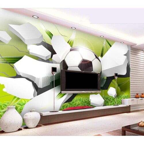 Custom papel DE parede infantil, 3 d football murals for the sitting room the bedroom TV setting wall paper papel de parede
