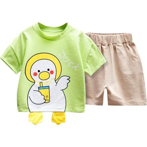 Kids Baby Girls Clothes Sets Boys Short sleeve T-shirt Tops +Casual pants 2pcs Outfits Childrens Clothing Summer Toddler Suit
