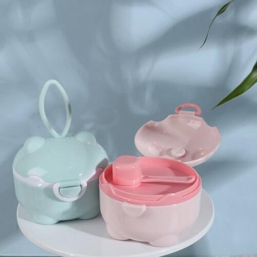Powder Milk Storage Box Portable Baby Food Snacks Container Newborn Milk Powder Case Feeding Accessories with Spoon
