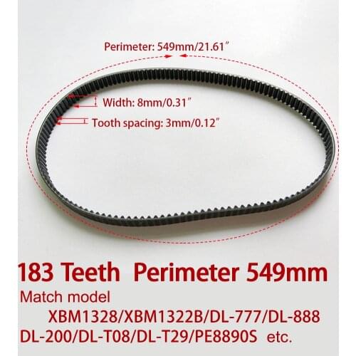 183 Teeth Breadmaker Conveyor Belts bread machine belts Bread Maker Parts 183Teeth Perimeter 549mm Kitchen Appliance accessories