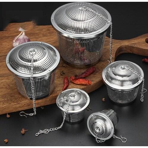 Creative seasoning box manufacturers direct 304 stainless steel seasoning ball kitchen flavor ball brine basket tea spice bag