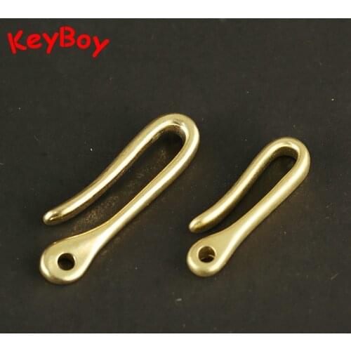 Brass Keychain Buckle Waist Belt Clip Fob Anti-lost Hook Men Car U-shape Key Chain Keyring Holder Vintage Copper DIY Accessories