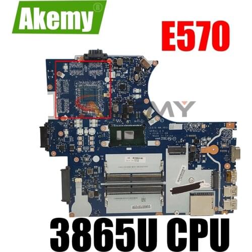 For Lenovo ThinkPad E570 E570C laptop motherboard 01LW067 CE570 NM-A831 Celeron 3865U DDR4 GMA HD full test