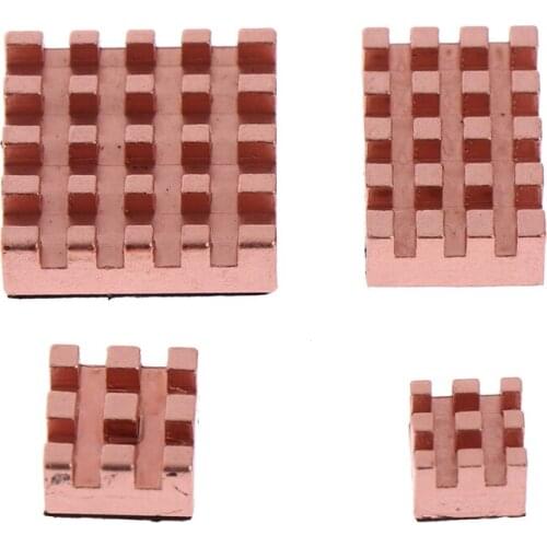 4pcs/set Metal Copper Heatsink Passive Cooling Pad Radiator for Raspberry Pi 4B