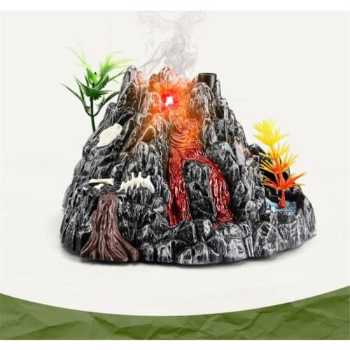 Simulation Volcanic Eruption Model Dinosaur World Spray Volcano Model With Light Educational Toys For Children (without Battery)