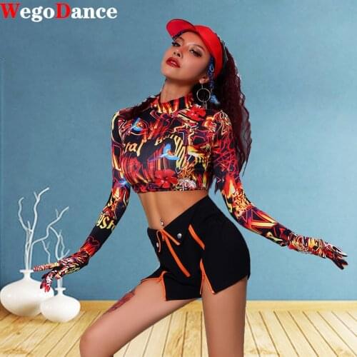 Fashion Women Jazz Dance Costume HipHop Street Dancing Clothing Lady Performance Clothes