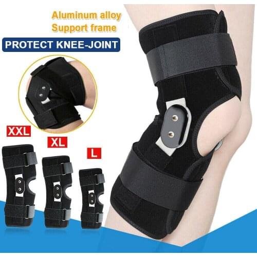 New Adjustable Aluminium Double-Hinged Knee Brace Support Medical Grade Breathable Open Running Basketball Knee Protectors M-2XL