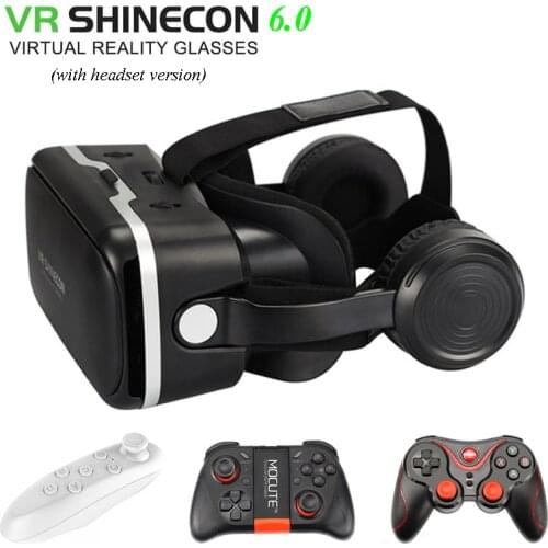 VR SHINECON 6.0 vr box 2.0 3d vr glasses virtual reality gafas goggles google cardboard Original bobo vr headset For smartphone