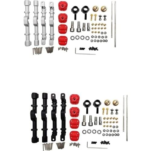 For MN D90 MN-90 MN99S MN99 1/12 RC Car Upgrade Parts Metal Front & Rear Complete Axle with Steering Rod