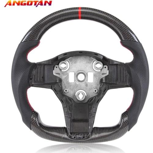 Fit For volante Tesla 100% Real Carbon Fiber Steering Wheel