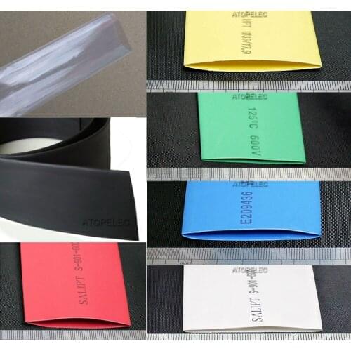 57mm Wide / 35mm Diameter Polyolefin 2:1 Heat Shrink Tubing ROHS UL 5 Meters