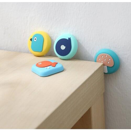 PHABULS Door Stopper Wall Shield Cute Rubber Wall Protector Desk Prevent Holes Door Knob Guard for Protecting Wall
