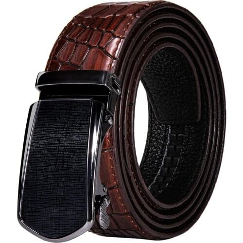 Luxury Men Belt 3.5cm Width Brand Designer Alloy Automatic Buckle Belts For Men High Quality Cowskin Male Strap Men Gift DiBanGu