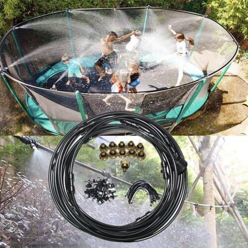 Trampoline Water Sprinkler Kids Waterpark Outdoor Misting Cooling System Kit Multifunctional Sprinkler Water Spray Irrigation