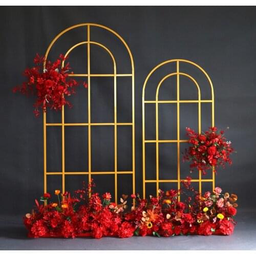 Wedding Flower Arch Backdrop Stand Wrought Iron Stage Screen Ceremony Party Home Screen decoration for lawn wedding scene