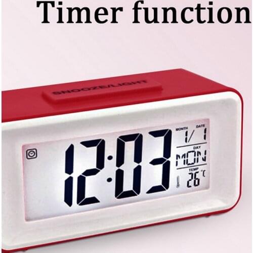 LED Digital Alarm Clock Electronic Digital Alarm Screen Desktop Clock For Home Office Backlight Snooze Data Calendar Desk Clocks