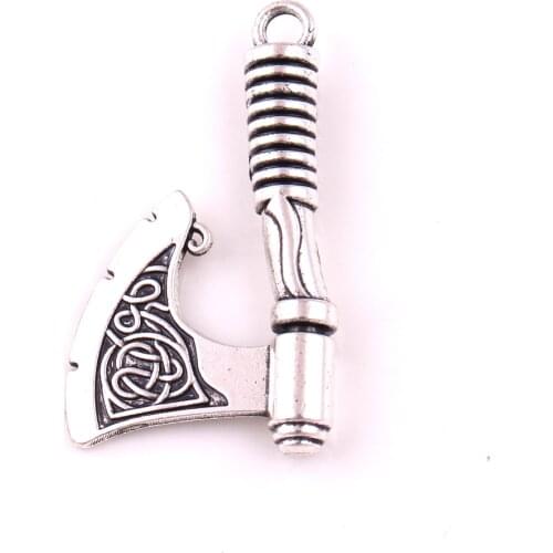 Axe pendant Slavic Amulet Symbol Pendant Perun Viking Axe Large charm Making Necklace Bracelet for Men Women jewelry