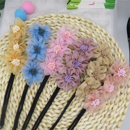 Lazy Flower Hairpin Flower Tray Hair Ball Head Fluffy Bud Head Artifact Korean Version Of Anti-Slip Lazy Simple Headwear Women