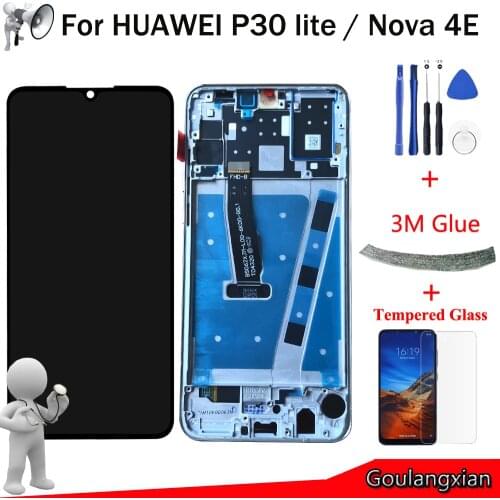 6.15" AAA Original LCD For Huawei P30 lite LCD Display Touch Screen Digitizer Assembly For Huawei Nova 4E LCD Display Replace