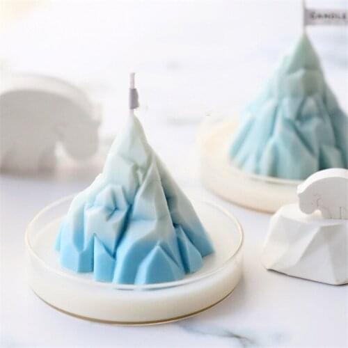 1pc Ice Berg Slicone Candle Mold Handmade Form Soap Mould DIY Aromatherapy Plaster Decorating Tool Fondant Cake Crafts