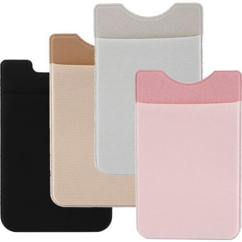 1PCS Mobile Phone Wallet Credit ID Card Holder Sticker Case Pouch Elastic Adhesive Phone Pocket For iphone xiaomi