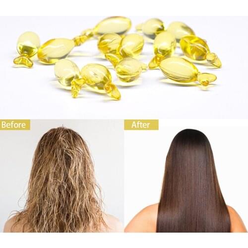 10Pcs Hair Vitamin Capsule Pro Keratin Complex Oil Smooth Silky Hair Serum Moroccan Oil Anti Hair Loss Hair Mask Repair Damaged