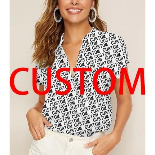 2021 Hot Woman Blouses Long Sleeve V-Neck Pullover Shirt Customize Design Dropshipping