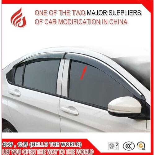 4 Piece Injection molding trim vent shade rain sun wind deflector window visor for CITY 2008-2014 2015-2017