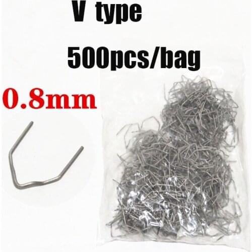 500Pcs Hot Stapler Plastic Repair Standard Pre Cut Wave Staples Bumper Bodywork Repairs 0.8mm Wave Staples Stainless Steel Acces