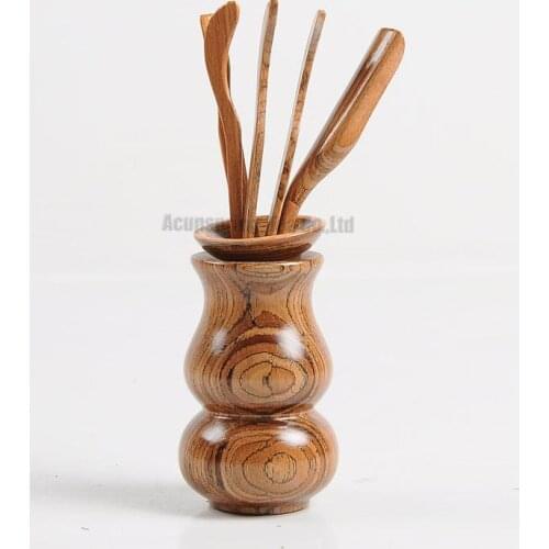 6pcs Wood Tea Tools,Tea Caddy/Strainer/Clamp/Spoon/Tea Stick/Needle,Puer/pu'erh/Oolong/black/White/Green Tea ceremony gentleman