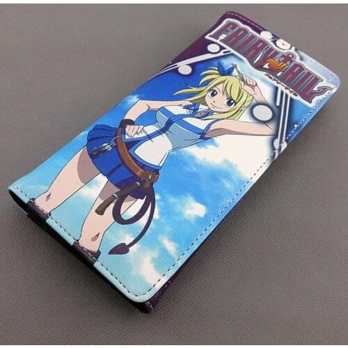 Anime Fairy Tail Long Wallet Lucy/Natsu/Elza Cartoon Purse Men Womens Gift Money Bag